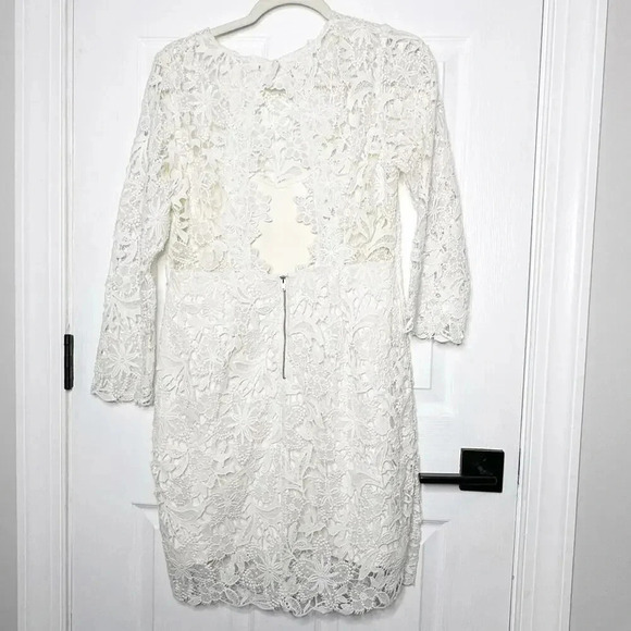 HEARTLOOM Revolve L Long Sleeve Lace Sheath Dress Bridal Wedding Rececption‎ - Picture 7 of 8